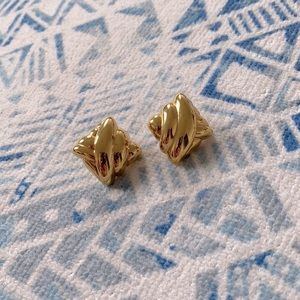 Vintage Erwin Pearl Gold Earrings